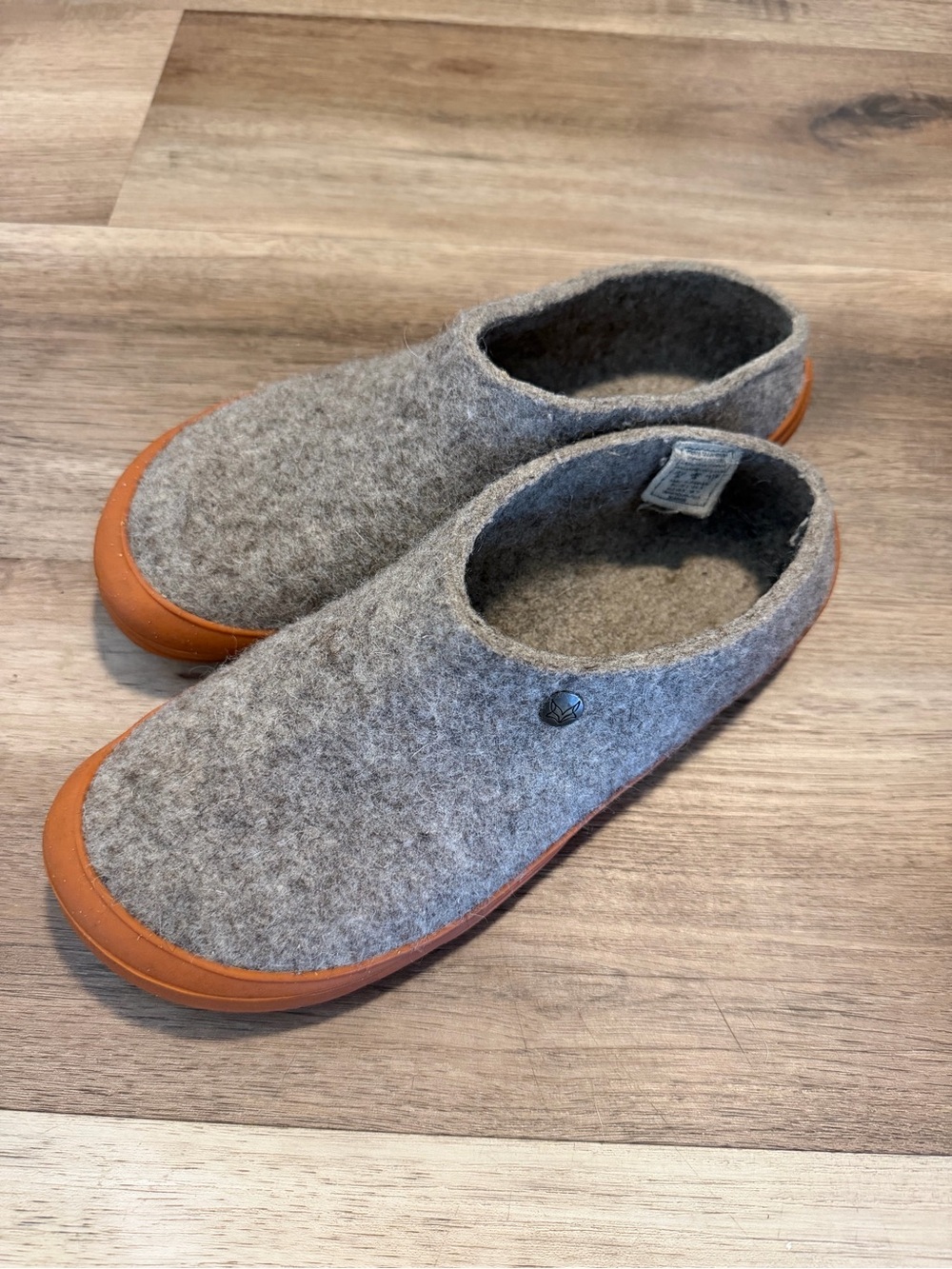 Wildling Slinka Sten Barefoot Shoes Slides Gray Wool Womens 8 Mens 7